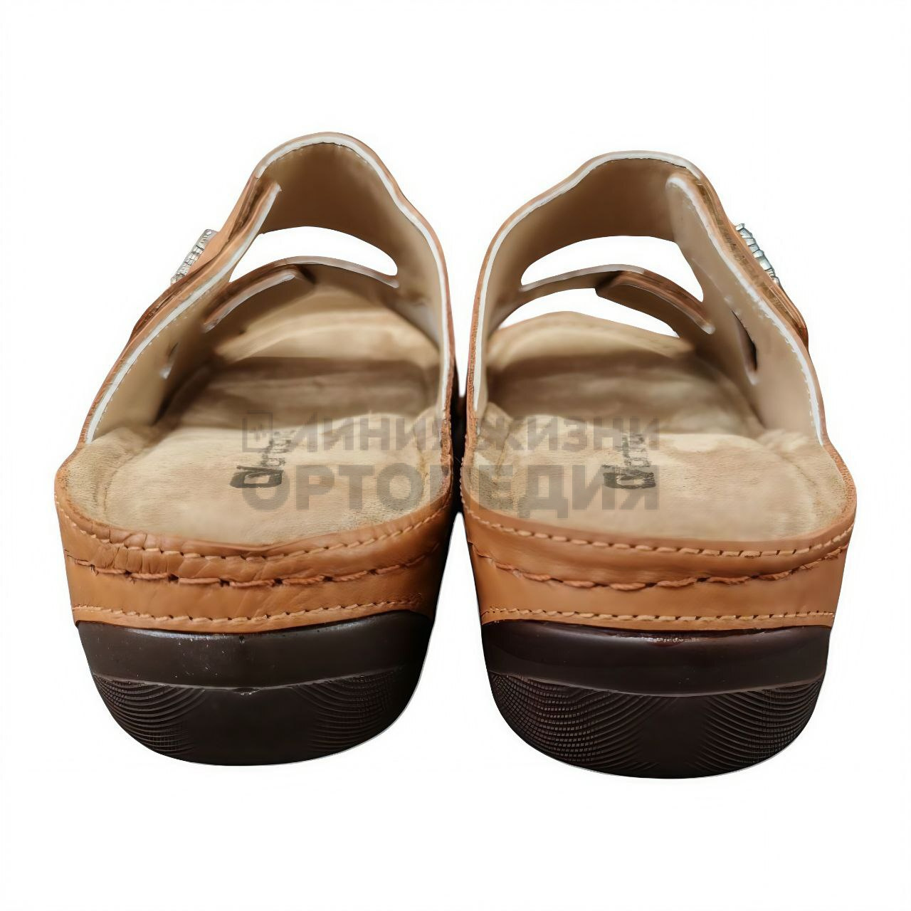 [1919]Шлепанцы женские, цвет светло-коричневый (ORTHOVITA COMFORT SHOES)