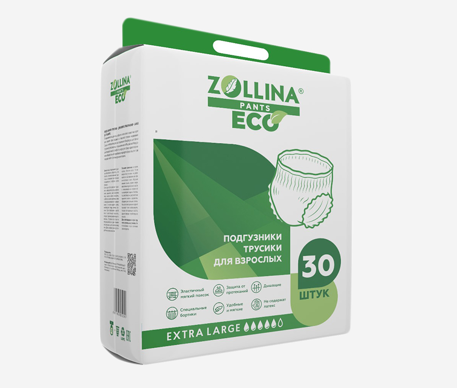 Подгузники-трусики для взрослых Zollina Pants ECO XL