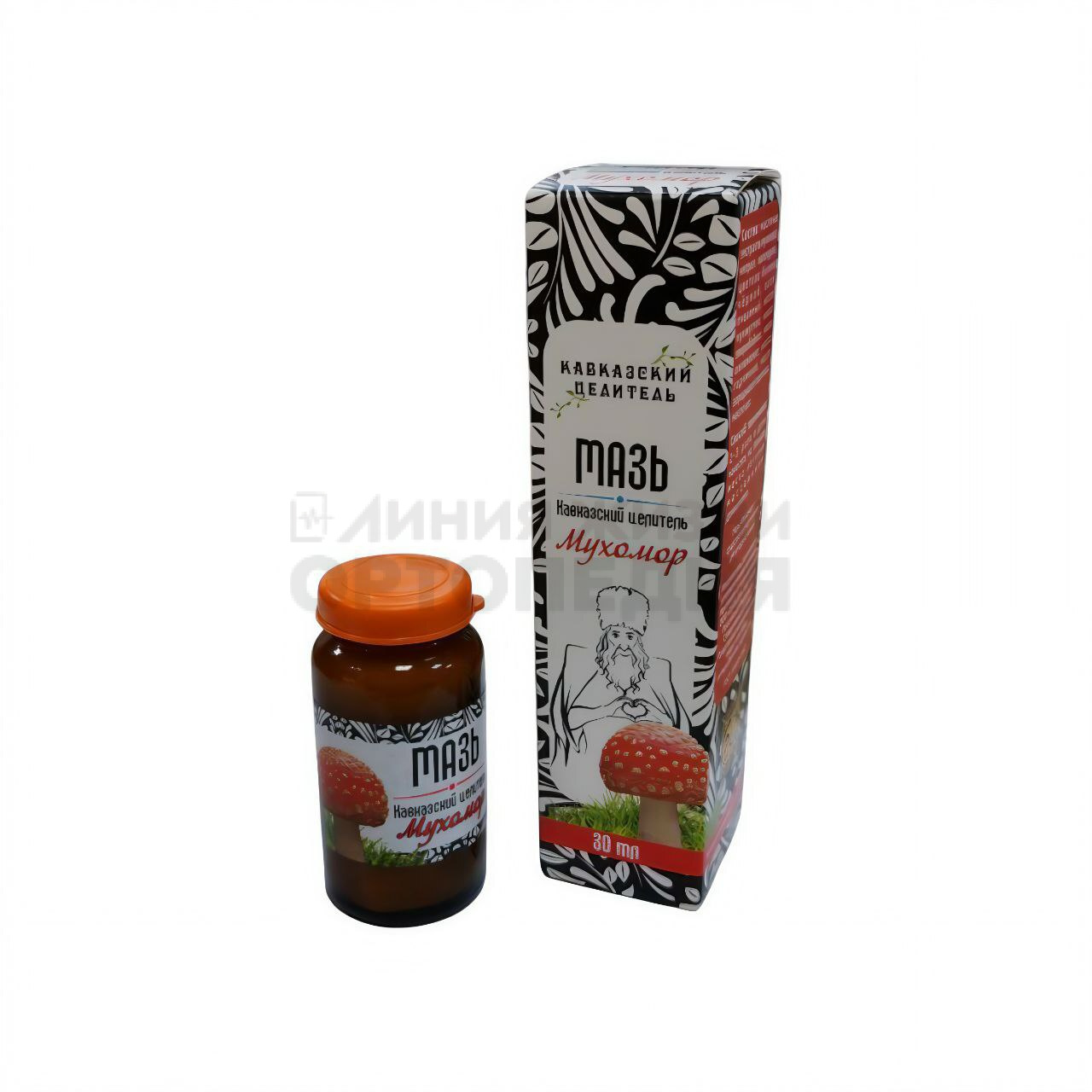 Мазь Кавказская "Мухомор" Стекло 30мл.