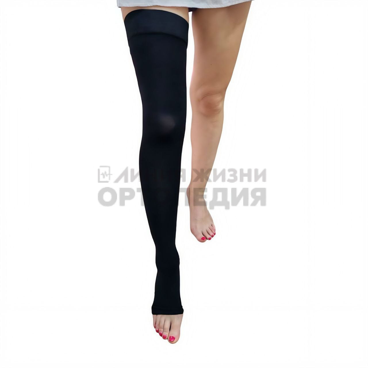 [360] Чулки бедренные антиварикозные с резинкой Norma цвет:9999