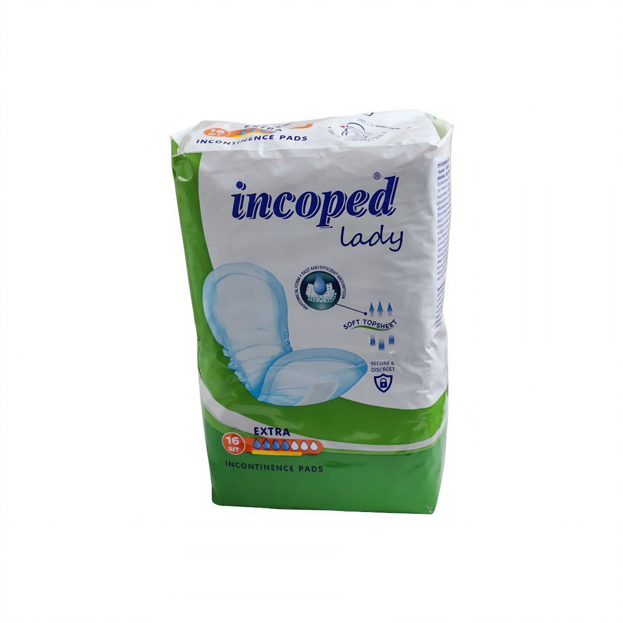 Прокладки урологические для женщин Incoped Lady Extra (16 шт.)
