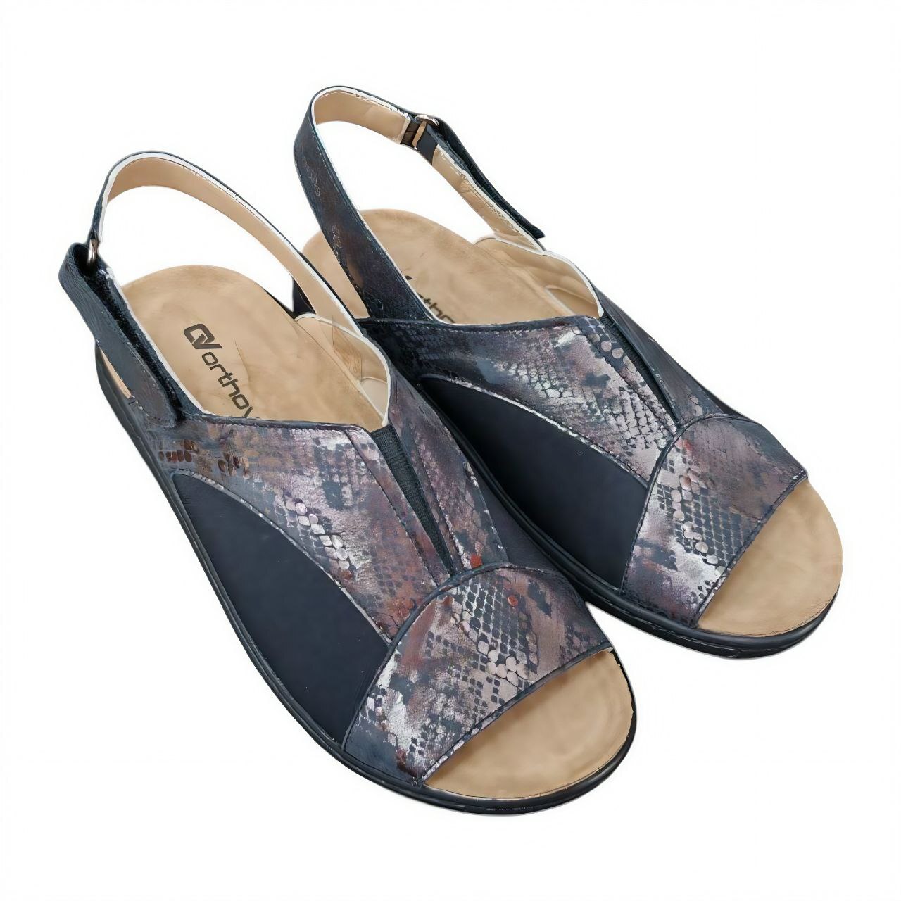[2830]Сандалии женские, цвет черный (ORTHOVITA COMFORT SHOES)