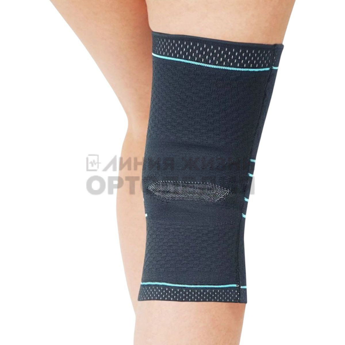 [КС-604] Бандаж на коленный сустав неразъемный с пателлярным кольцом