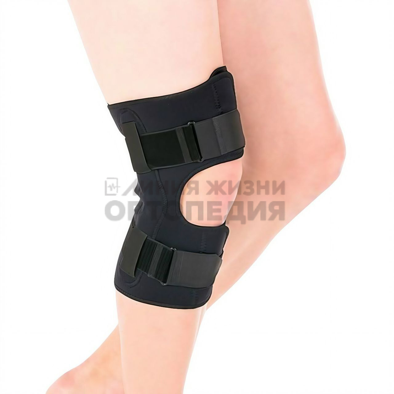 [Т.44.28] Бандаж компрессионный на коленный сустав разъемный с полицентрическими шарнирами