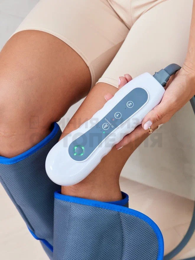  Компрессионный лимфодренажный массажер для ног К-1 (серо-синий) — интернет-магазин «Линия жизни»