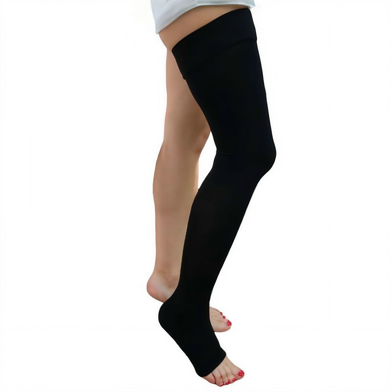 [360] Чулки бедренные антиварикозные с резинкой Norma цвет:9999