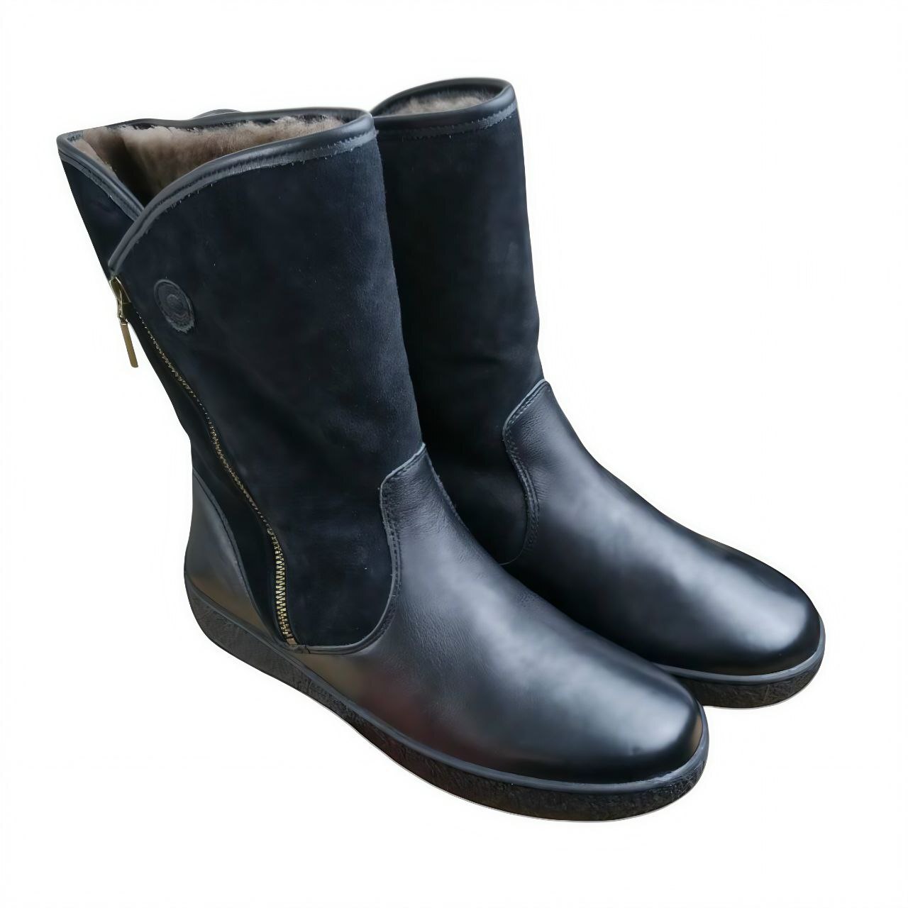 [891225] Женские полусапоги / 37 / Черный / Сапоги / Женский / Зима / Да / Ромер