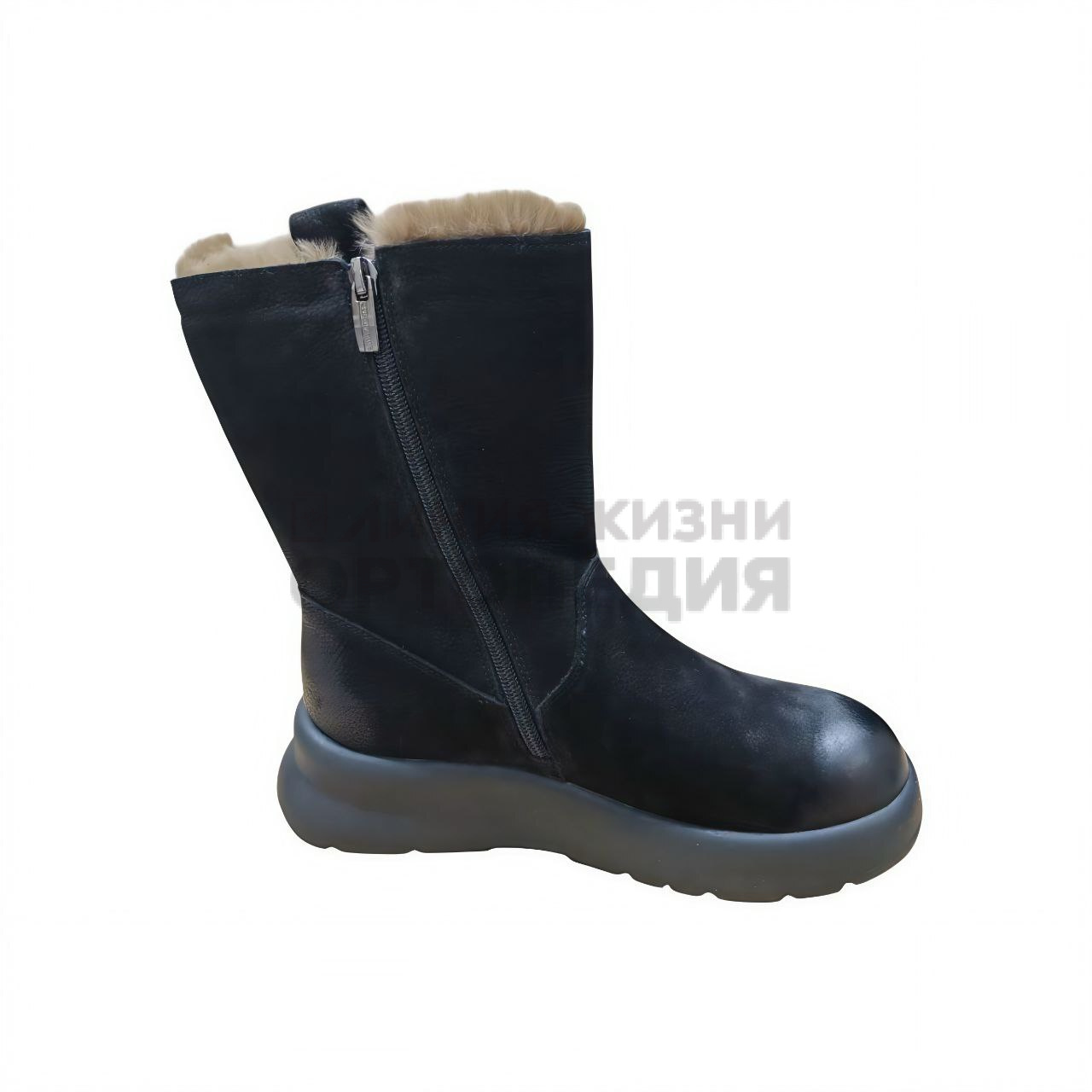 [Z53-ZM201-3] Полусапоги женские, цвет черный (LIFEXPERT)