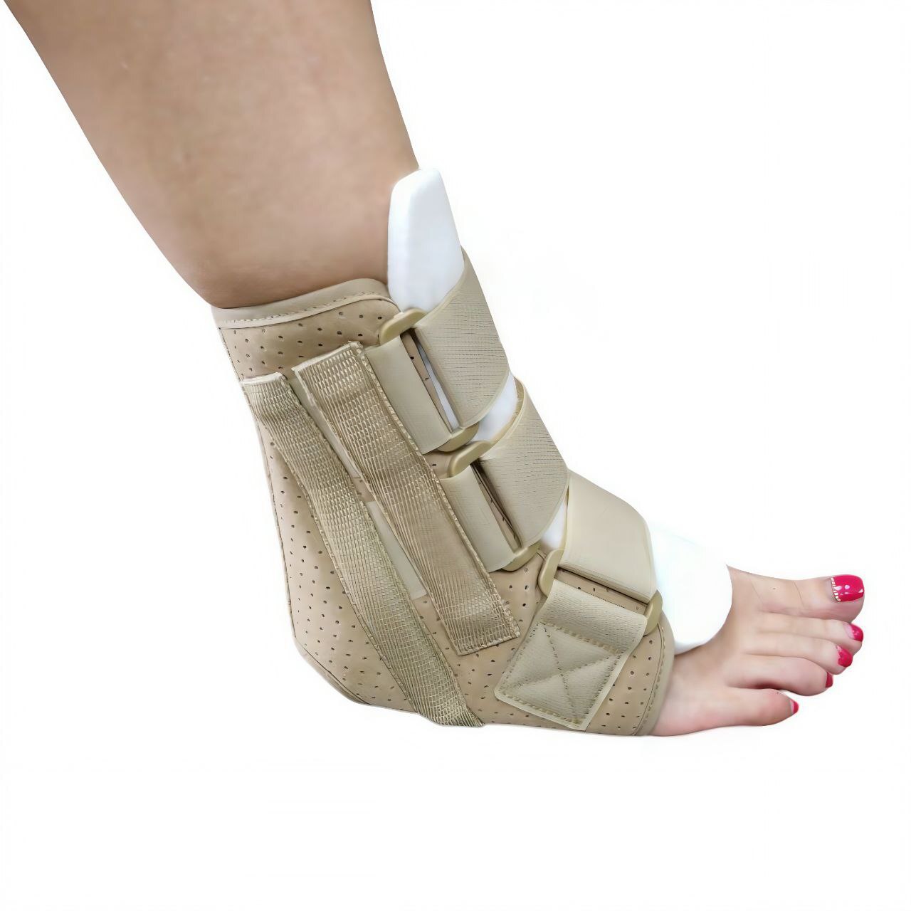 Бандаж компрессионный на голеностопный сустав с 4 пластинами с велкро