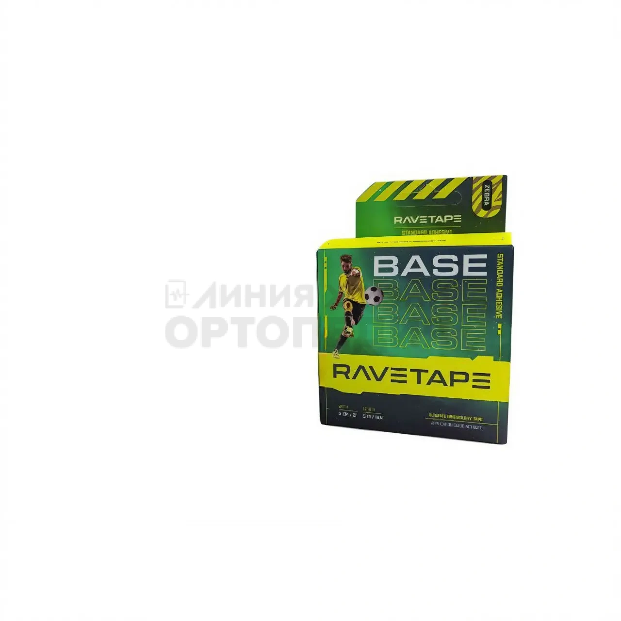 Кинезиотейп Rave Tape BASE 5*5, синий(NAVY BLUE)