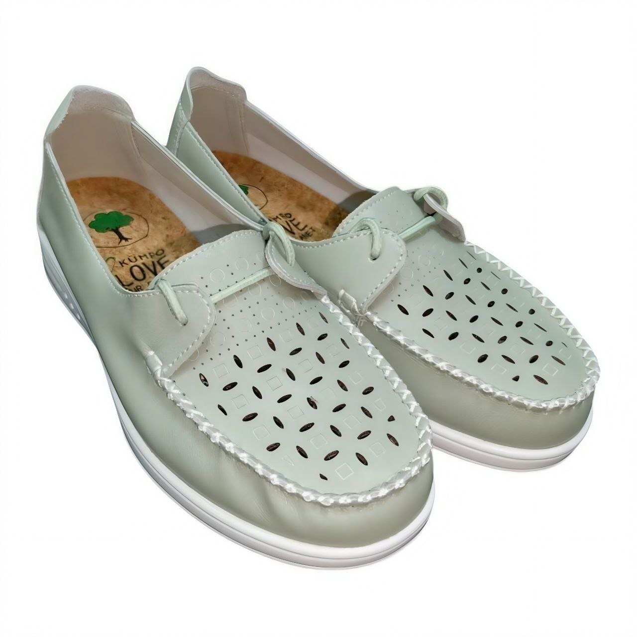 [K241-SB-02-Z], Мокасины женские нат.кожа / 36 / Оливковый / Мокасины / Женский / Лето / Да / Wilmar