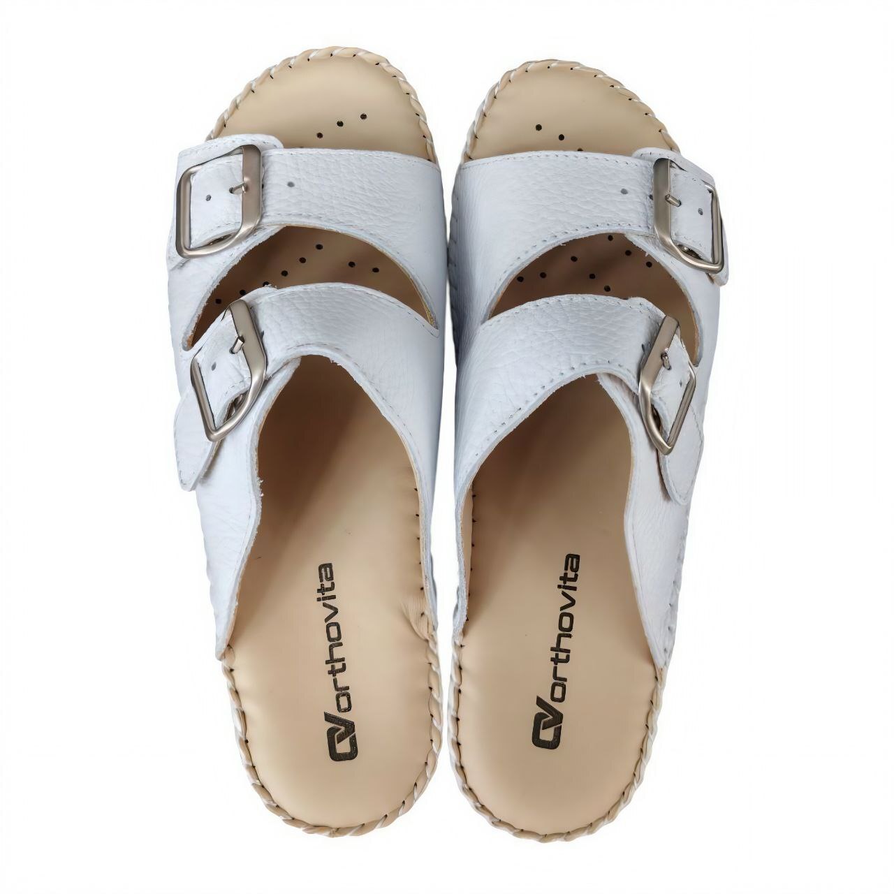[821]Шлепанцы женские, цвет белый (ORTHOVITA COMFORT SHOES)