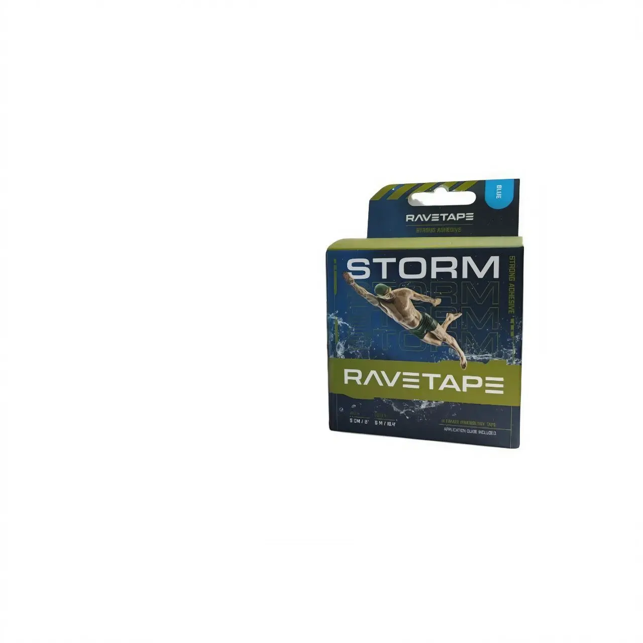 Кинезиотейп Rave Tape STORM 5*5, черный(BLACK)