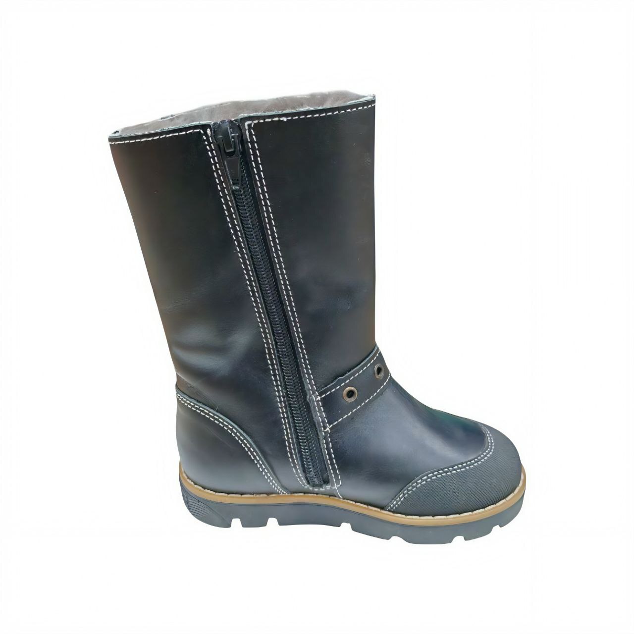 Сапоги детские мех кожа СТОКГОЛЬМ