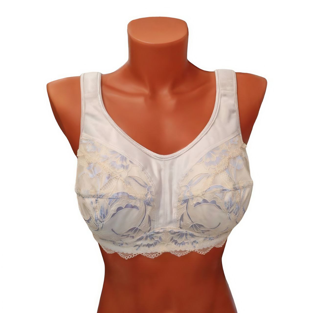 [ЛФ0789-1К  А106]Бюстгальтер после мастектомии / 100 C / Бежево-голубой / Бюстгальтер / Да / Валерия