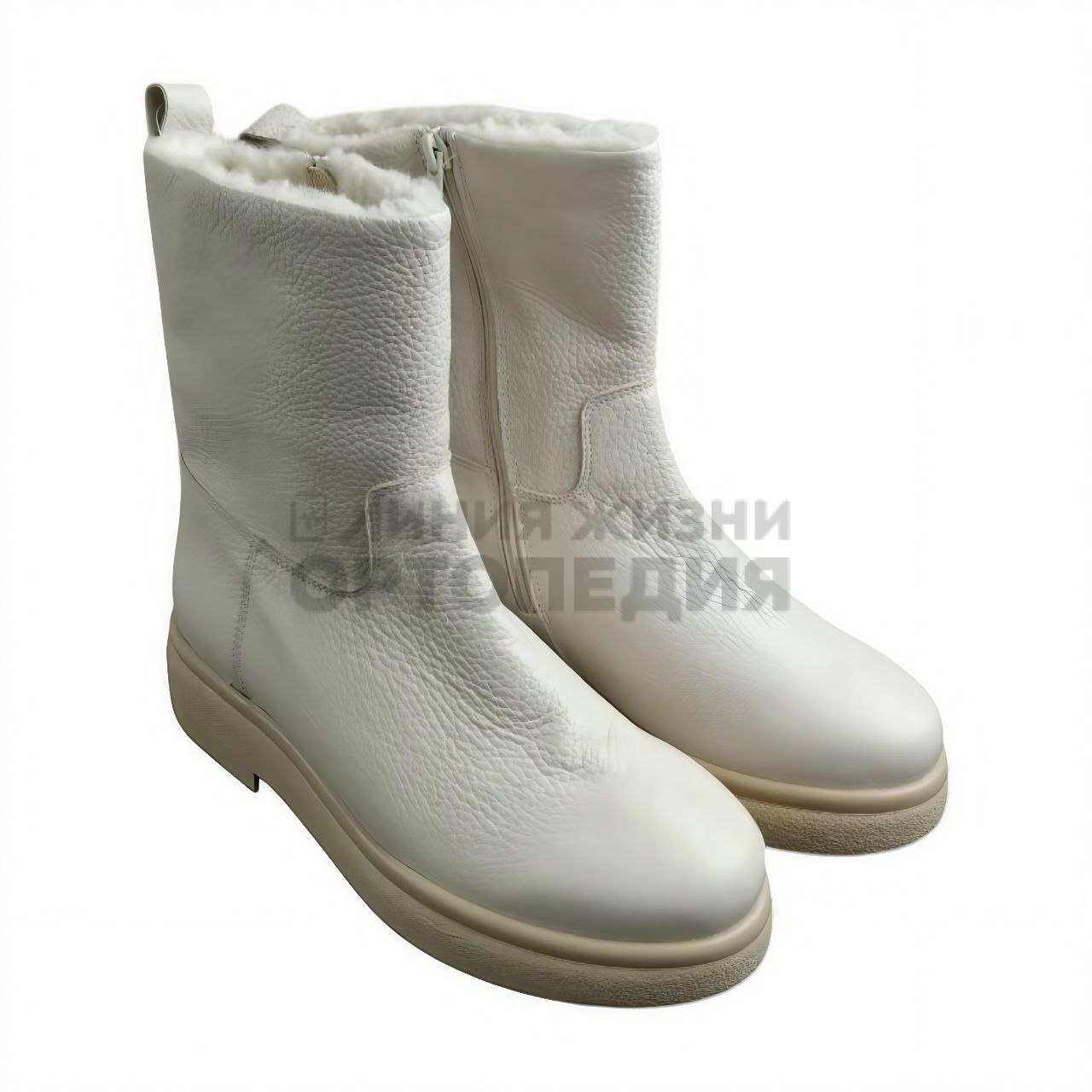 [Н791205Д07Ш] Ботинки женские ALMA-G / 37 / Молочный / Ботинки / Женский / Зима / Да / Riveri