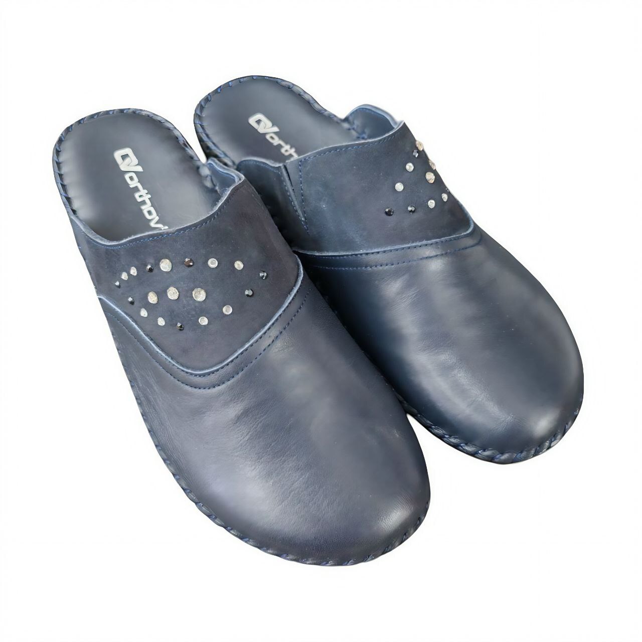 [844]Туфли летние открытые женские, цвет темно-синий (ORTHOVITA COMFORT SHOES)