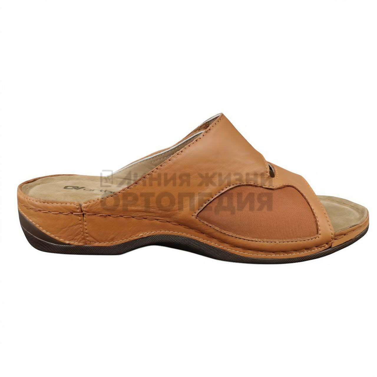 [1919]Шлепанцы женские, цвет светло-коричневый (ORTHOVITA COMFORT SHOES)