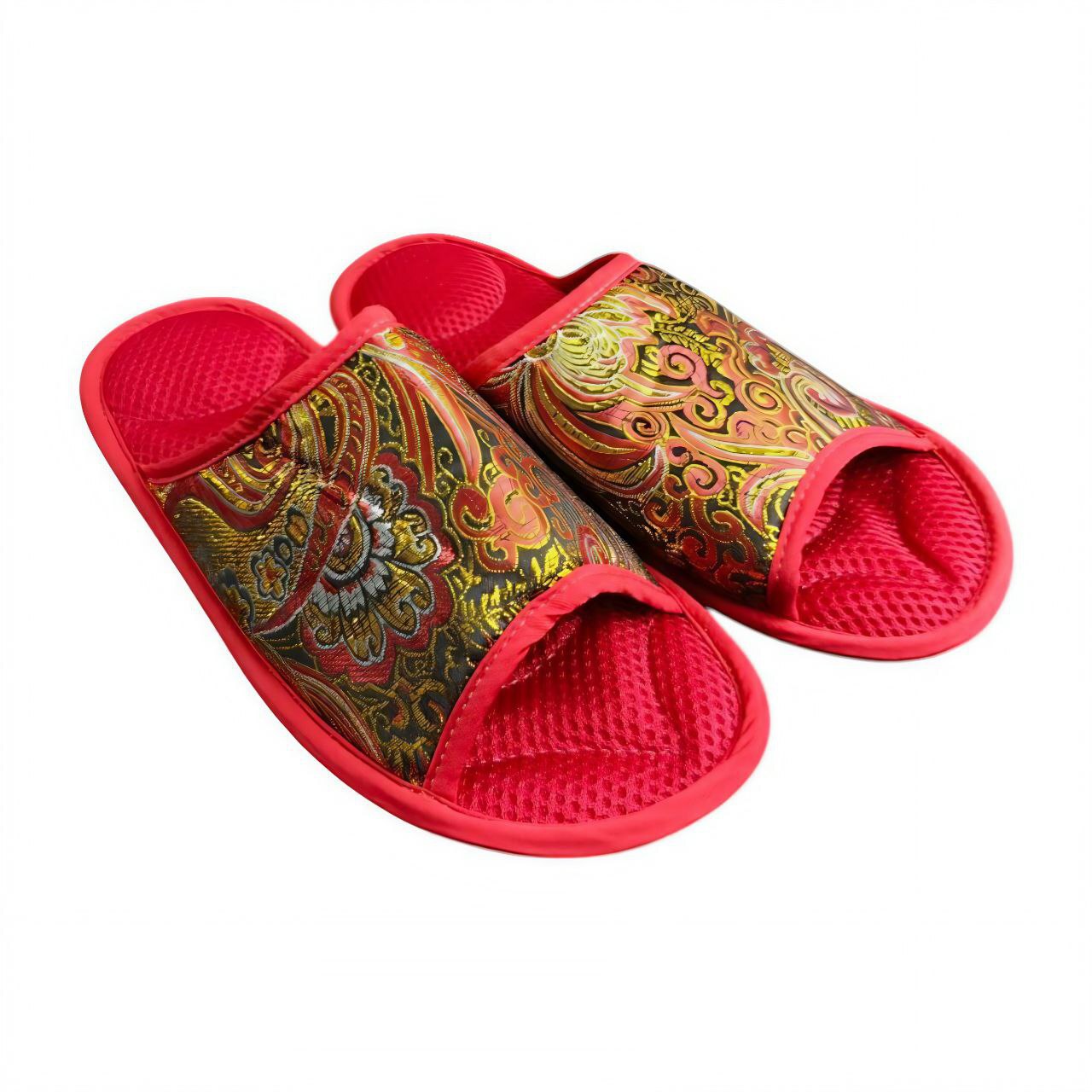 [РП]Массажер для стоп Релаксы парча / Тапочки / 37 / Релаксы / Комбинированный / Нет