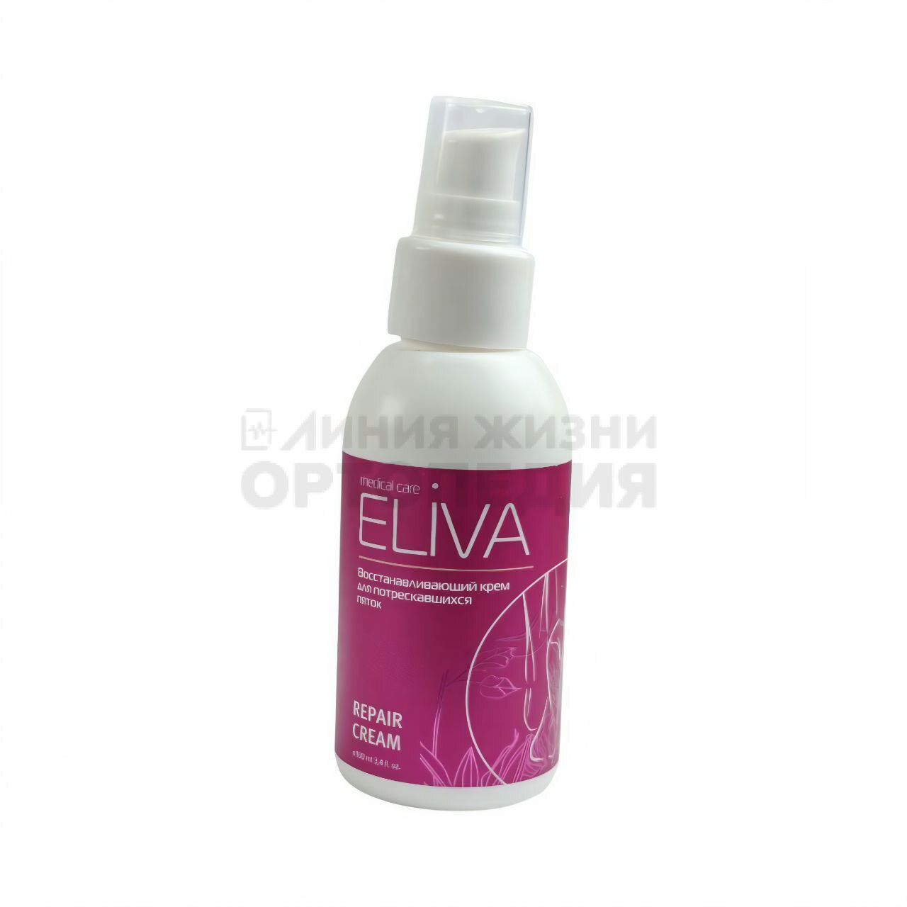 ELIVA Восстанавливающий крем для потрескавшихся пяток, 100мл.