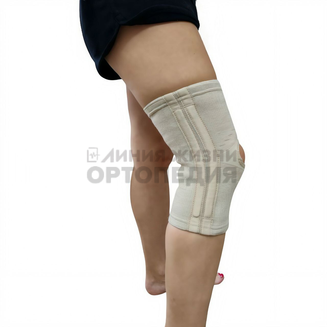 [TN-211] Эластичный коленный бандаж с боковыми вставками