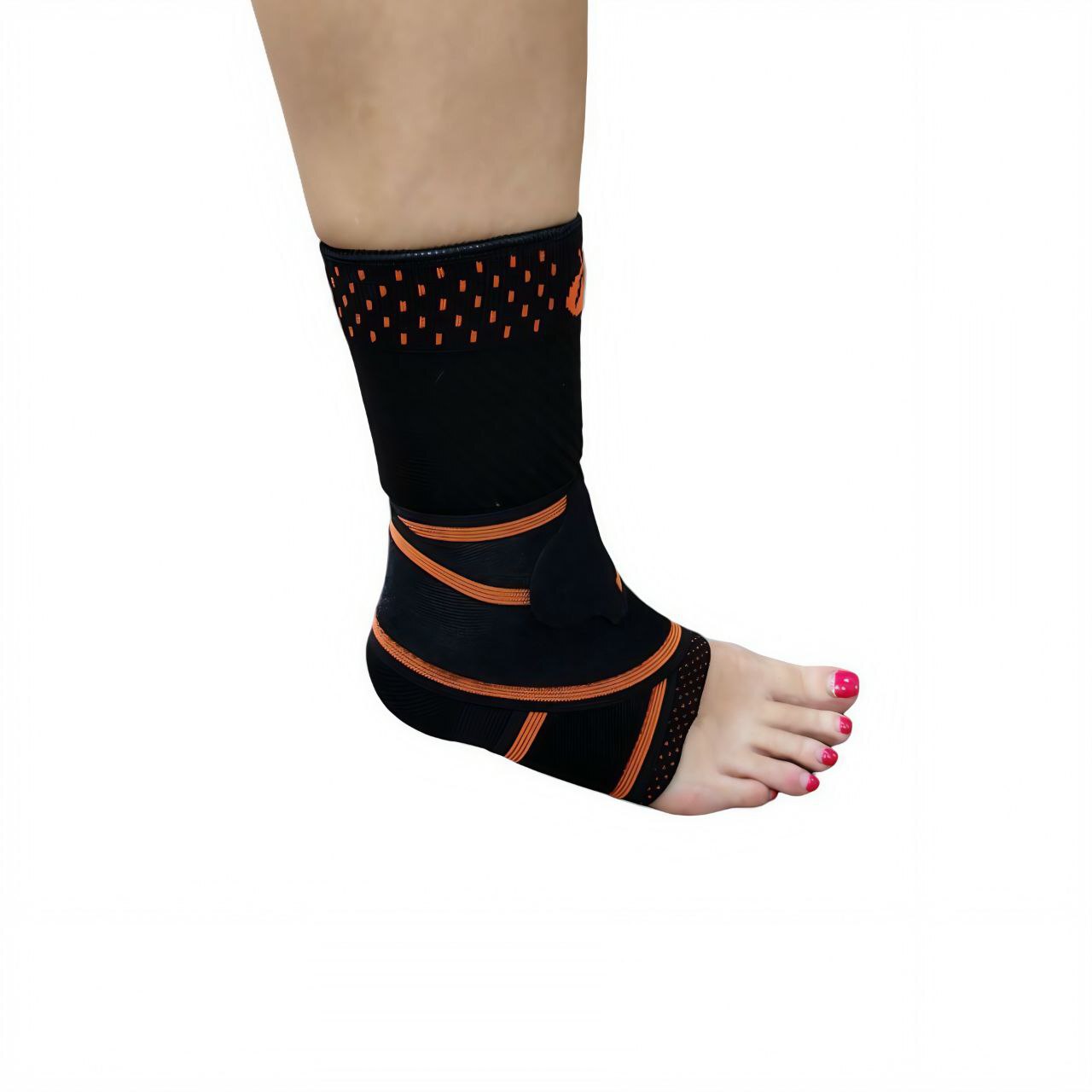 Бандаж голеностопный сустав с эластичным ремнем черный