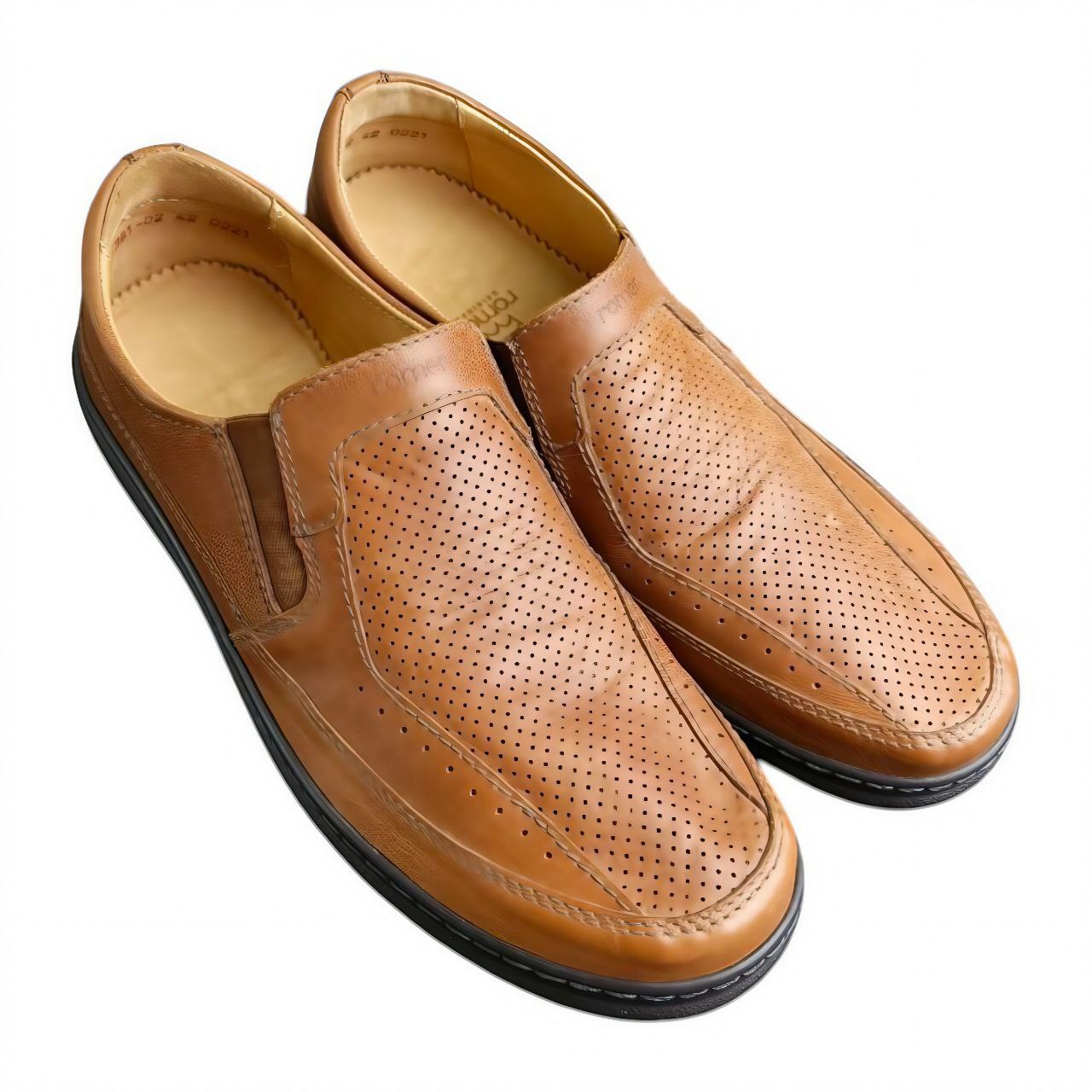 [994381-02] Мужские туфли / 42 / Рыжий / Туфли / Мужской / Лето / Да / Ромер