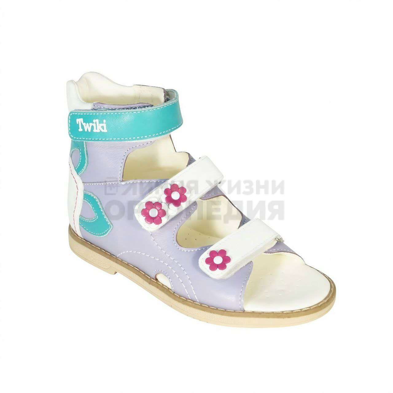 [TW-170]Сандали ортопедические малосложные / 23 / сиренево-бирюзовый / Сандалии / Девочка / Лето / Да / TWICI