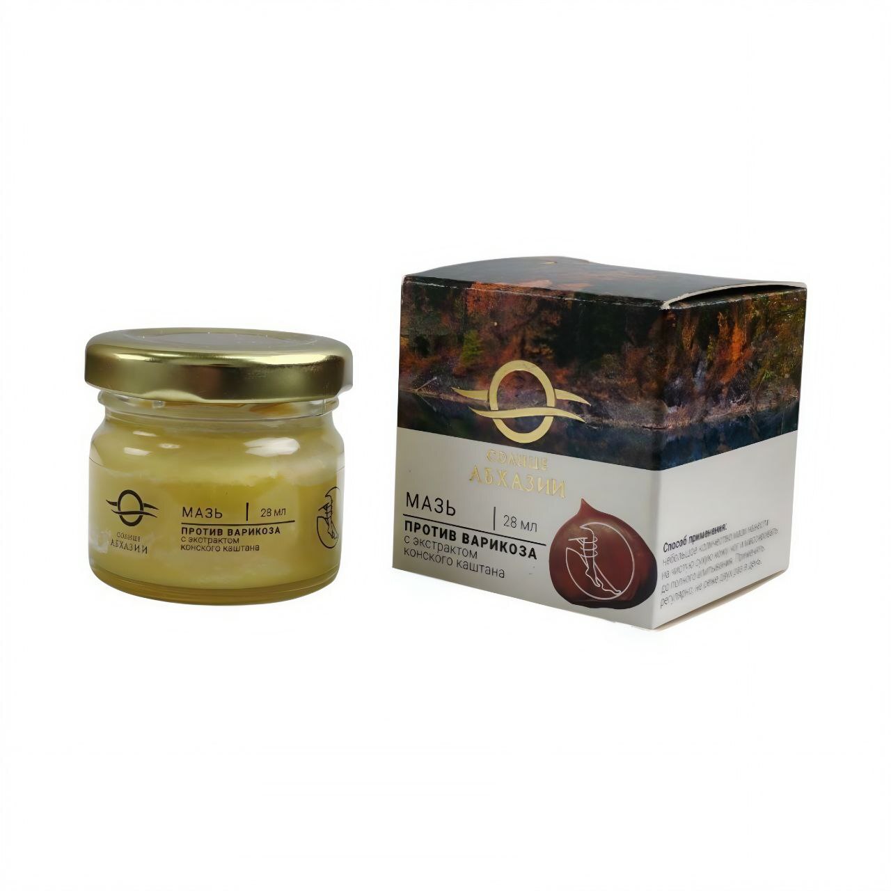 Мазь "Против варикоза" "Солнце Абхазии", стекло 28мл.