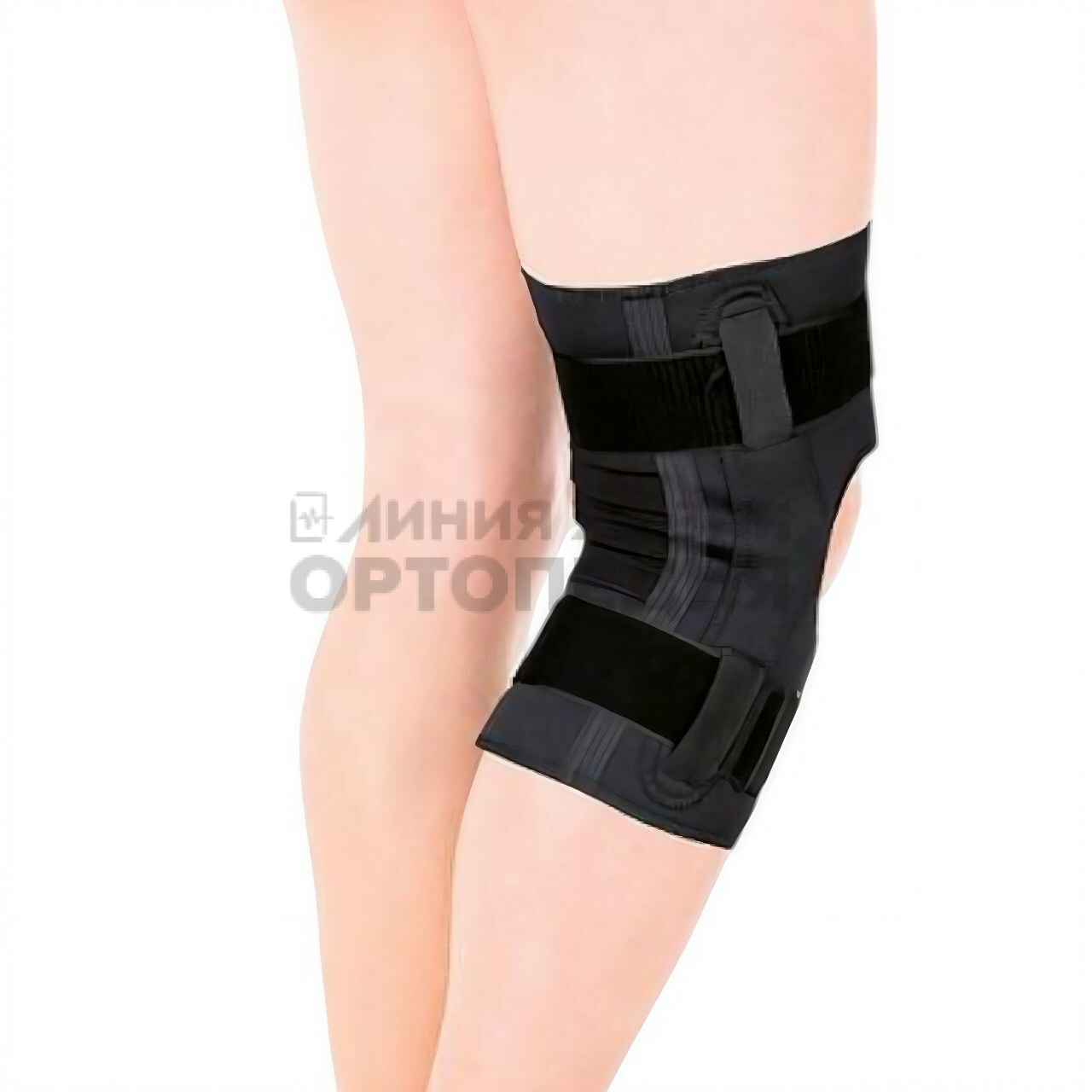 [Т.44.28] Бандаж компрессионный на коленный сустав разъемный с полицентрическими шарнирами