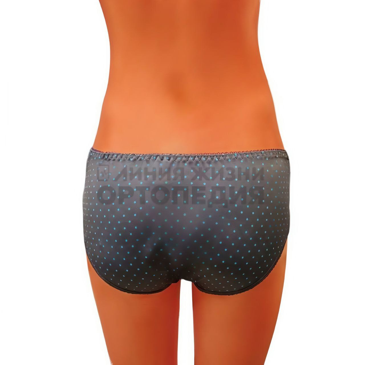 [020035 П107]Трусы Бирюзовые горошки на синем