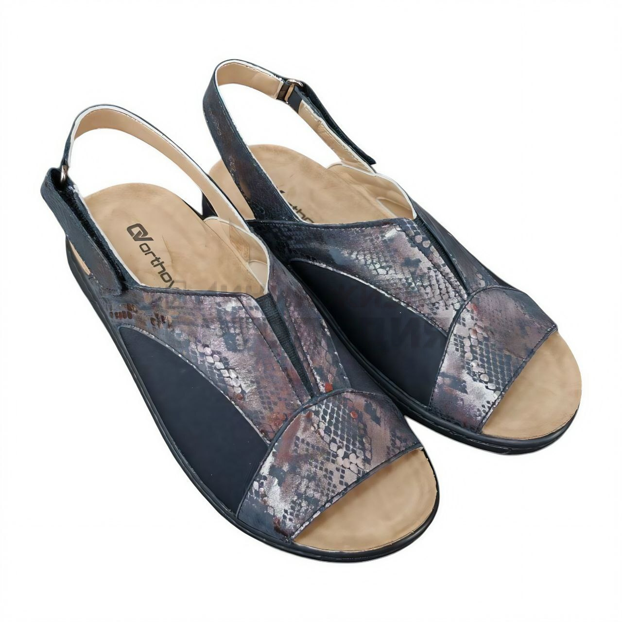 [2830]Сандалии женские, цвет черный (ORTHOVITA COMFORT SHOES)