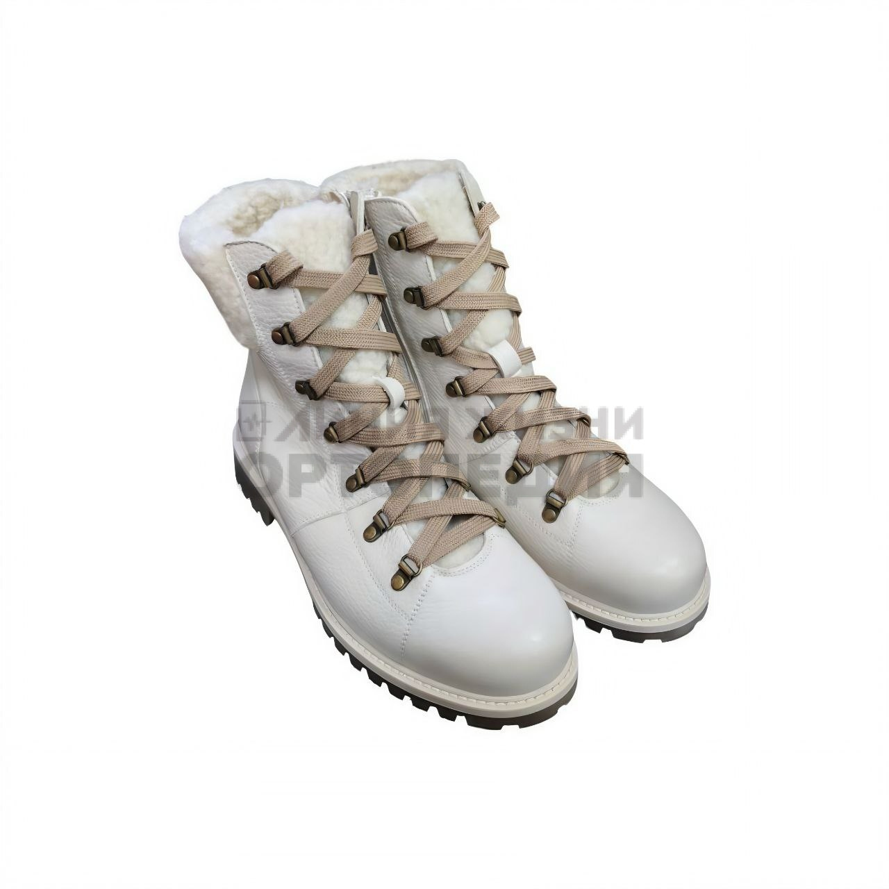 [Н844213Д07Ш] Ботинки женские ASPEN / 41 / Молочный / Ботинки / Женский / Зима / Да / Riveri