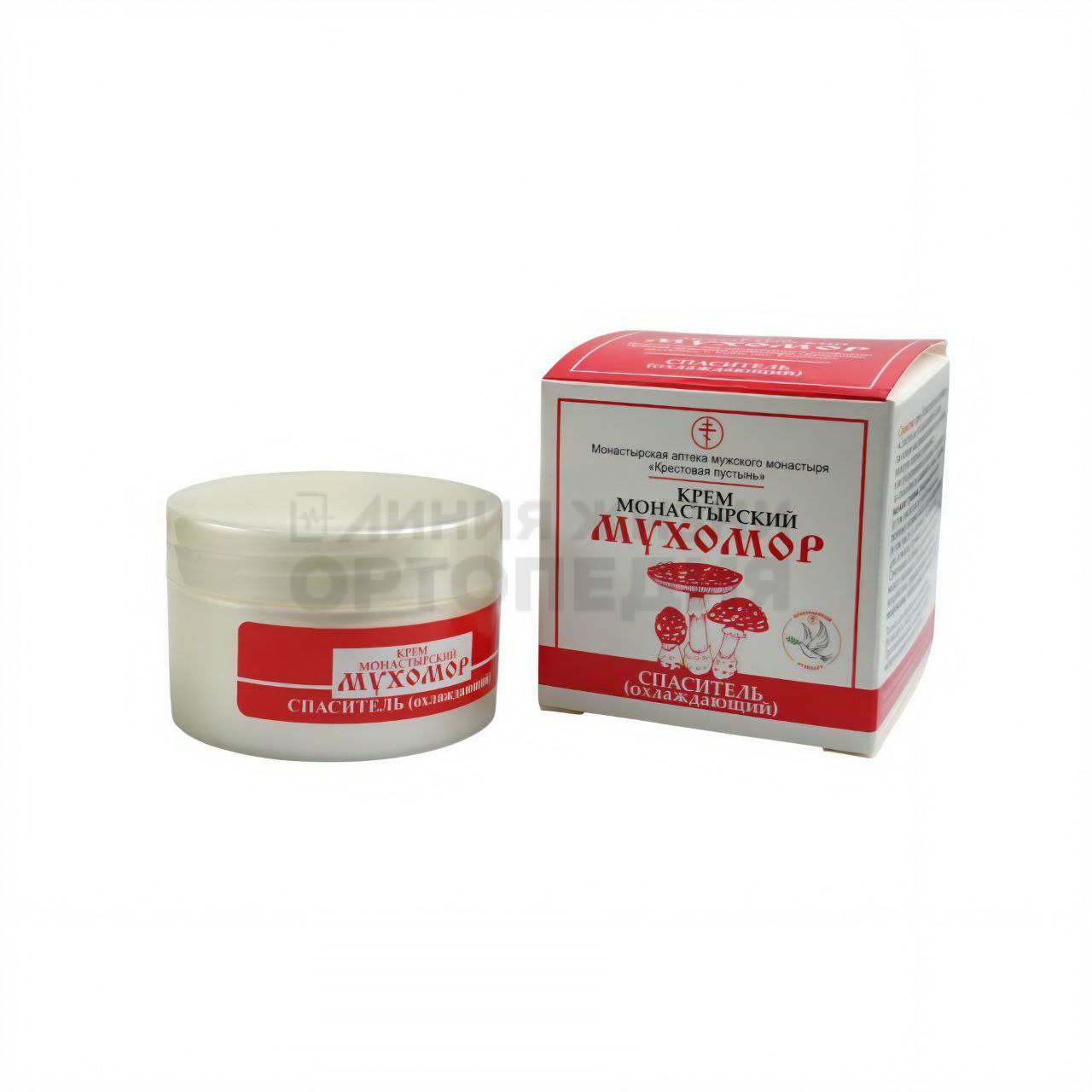 Крем Монастырский мухомор спаситель(охлаждающий).Пластик 50мл.