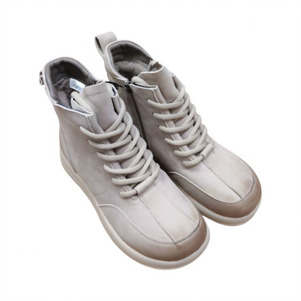 [Z53-ZM208-3] Ботинки женские, цвет бежевый (LIFEXPERT)