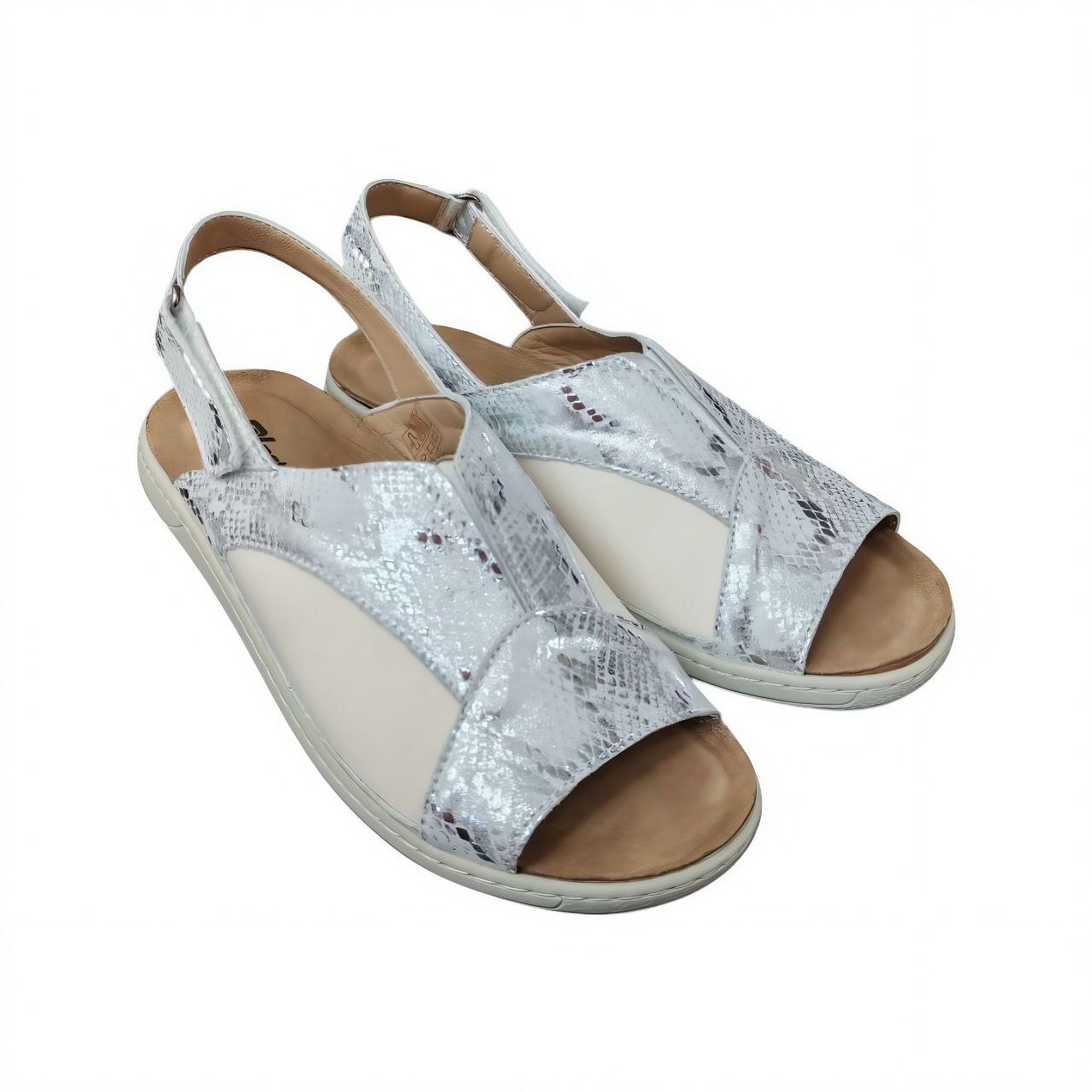 [2830]Сандалии женские,цвет серебристый (ORTHOVITA COMFORT SHOES) / 38 / Серебристый / Сандалии / Женский / Лето / Да / ORTHOVITA