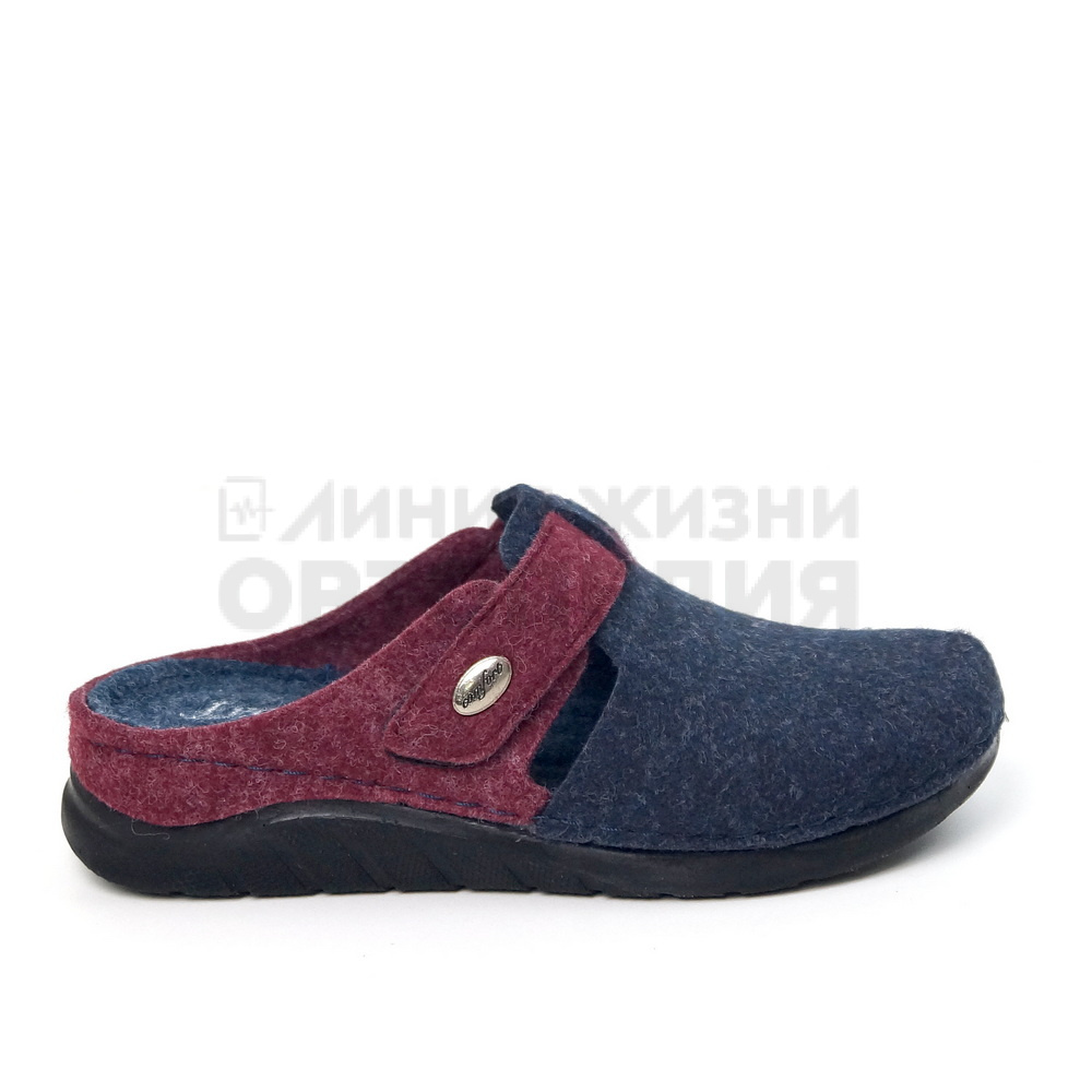 8577, Тапочки женские Бордово-синий, 37