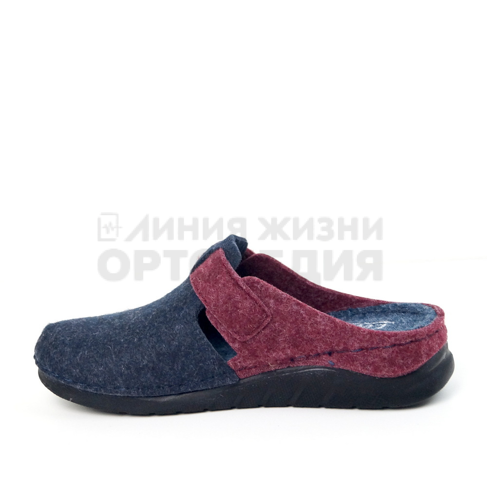 8577, Тапочки женские Бордово-синий, 39