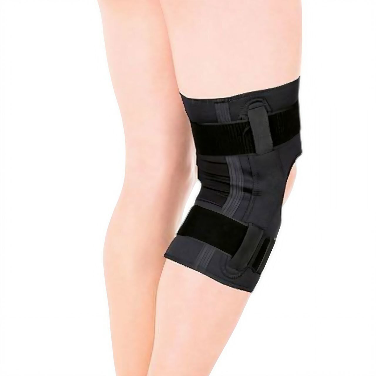Бандаж компрессионный на коленный сустав разъемный с полицентрическими шарнирами