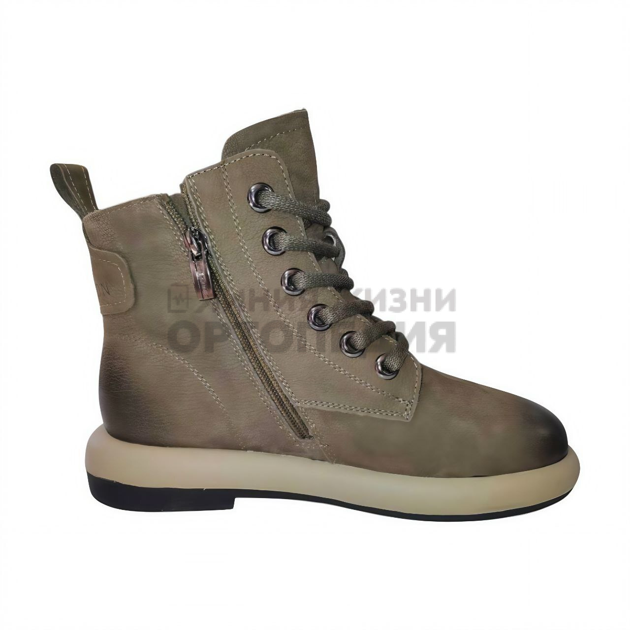 [Z53-ZM205-2]Ботинки женские, цвет зеленый (LIFEXPERT)