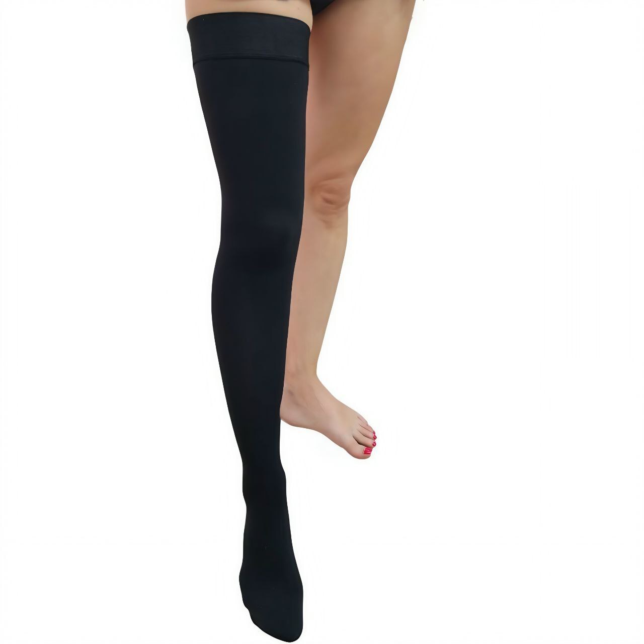 [360] Чулки бедренные антиварикозные с резинкой Long цвет:9999