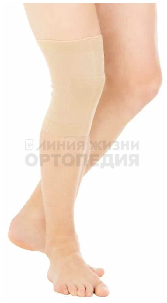 Товар — Бандаж эластичный для фиксации коленного сустава бежевый, XL, DO209