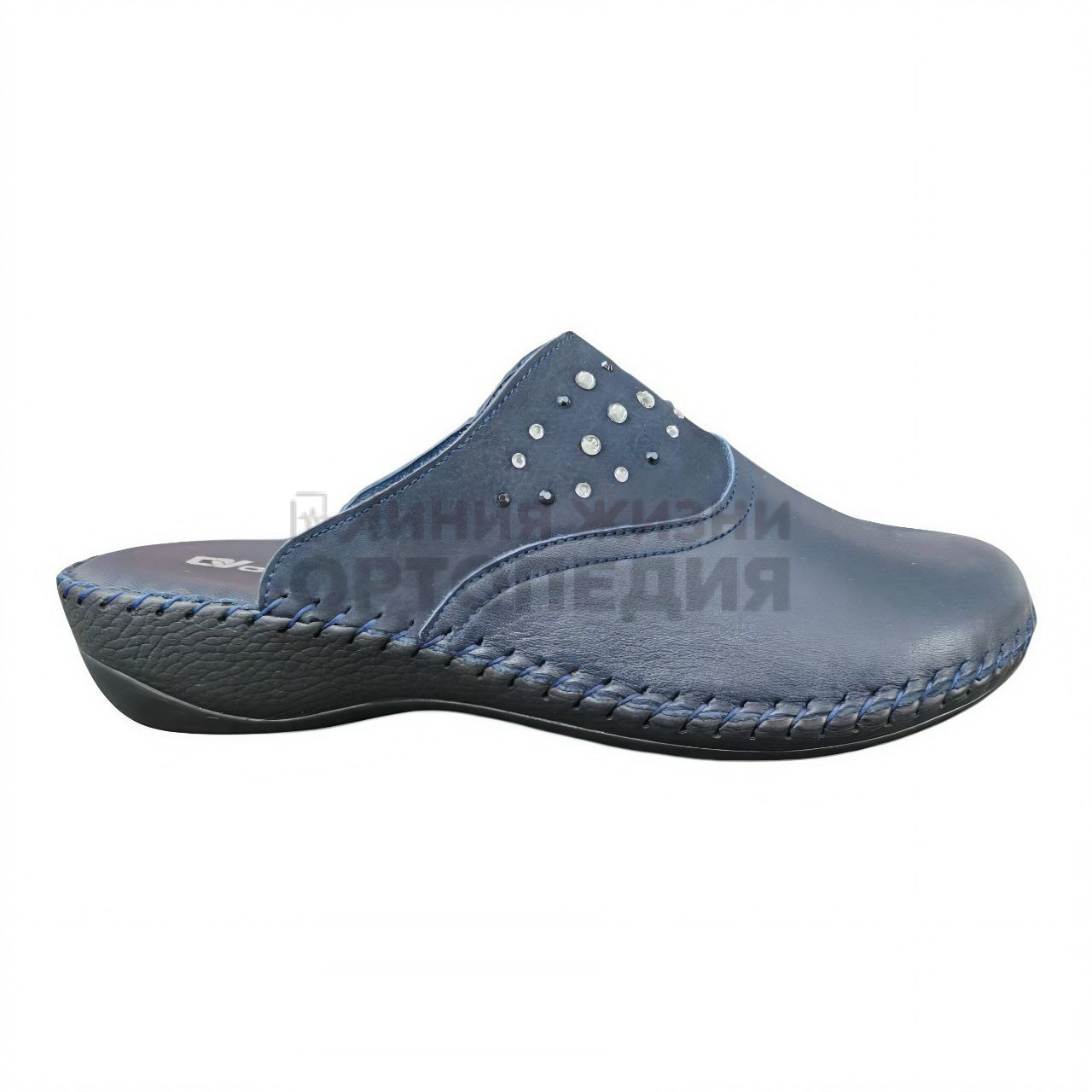 [844]Туфли летние открытые женские, цвет темно-синий (ORTHOVITA COMFORT SHOES)
