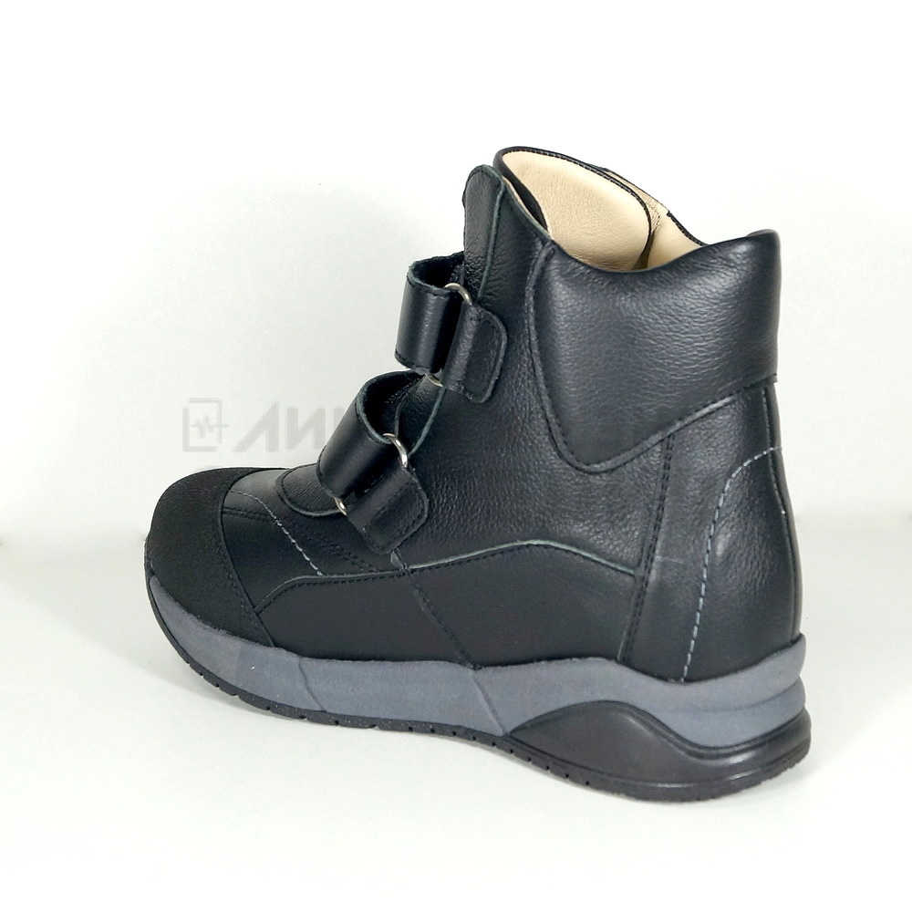 Ботинки ортопедические малосложные цв.1-черно-серый, 32, TW-571