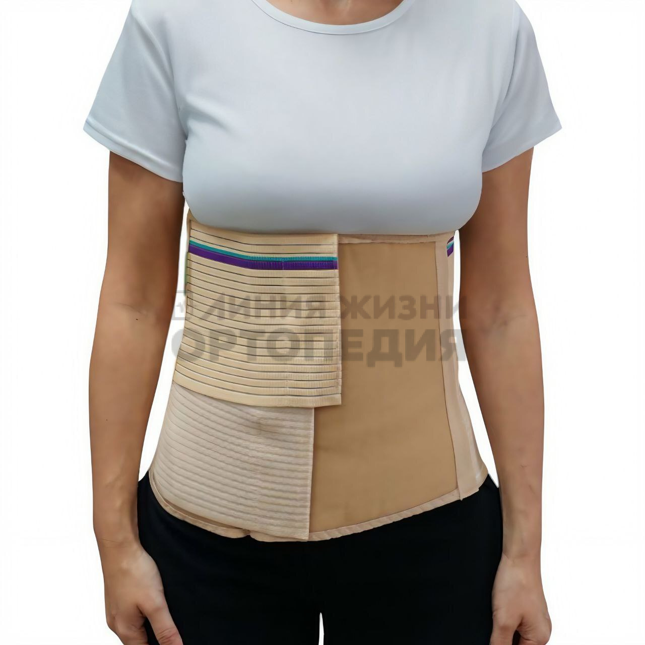 [Т.26.91] Бандаж ортопедический на брюшную стенку бежевый
