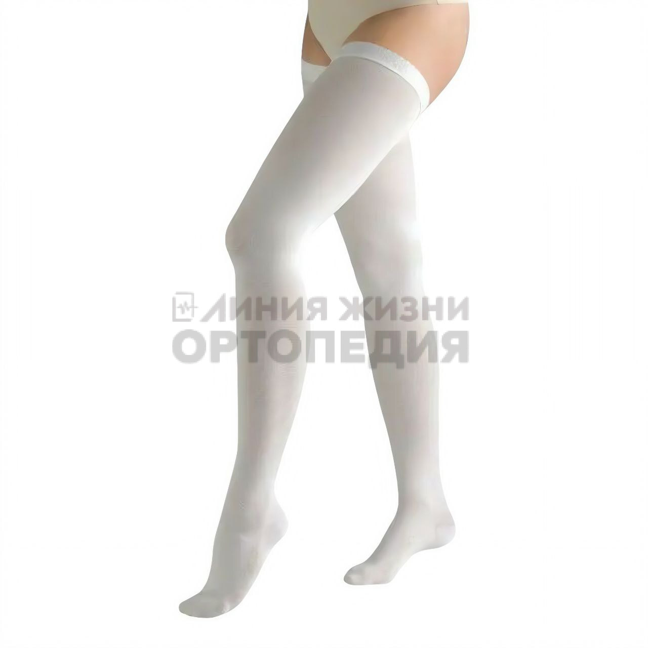 [АНТИ-ТРОМБО] Чулки бедренные антиварикозные  цвет:8001