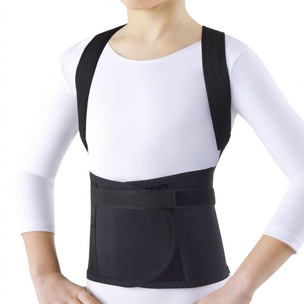 [кo-110] Корректор осанки детский цвет черный