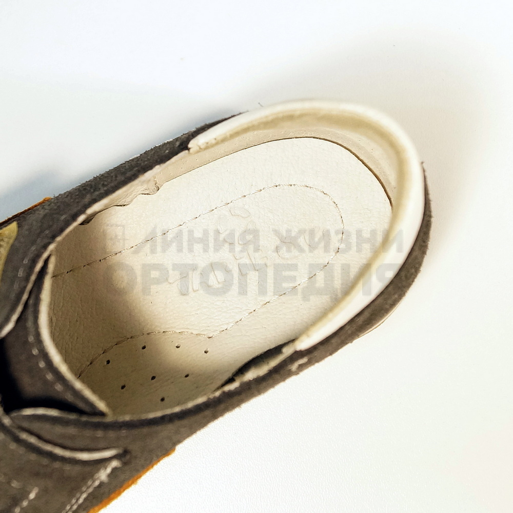 24004, Полуботинки детские кожа ИВА цв.серый, 26