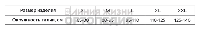 Т.58.93, Корсет ортопедический на пояснично-крестцовый отдел позвоночника черный, S
