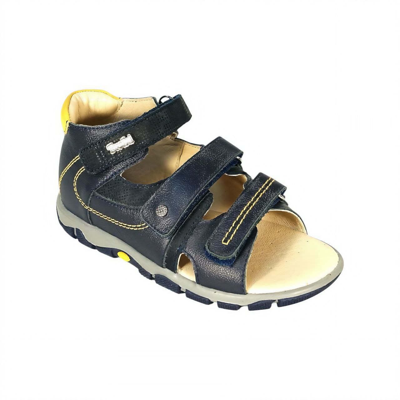 [TW-134]Туфли откр.нос натур.кожа / 26 / сине-желтый / Туфли / Мальчик / Лето / Да / TWICI